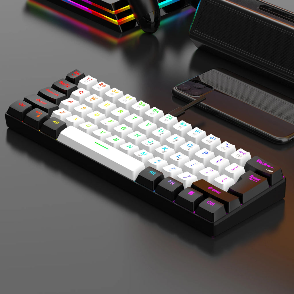 Clavier Gaming 60% Filaire – Ultra-Compact, RGB & Résistant