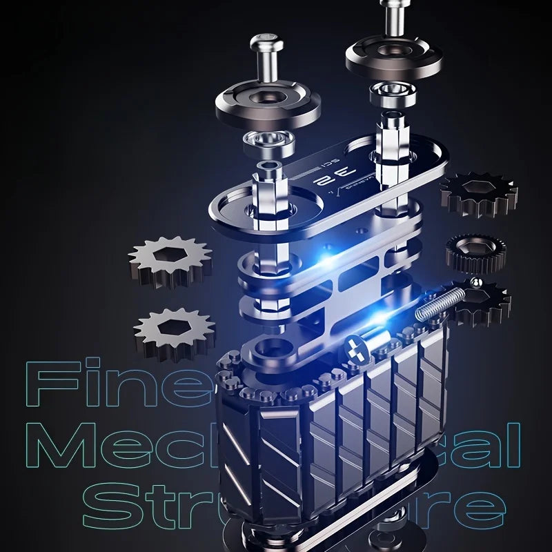 Fidget Spinner EDC en Métal – Design Tank et Rotation à Cliquet