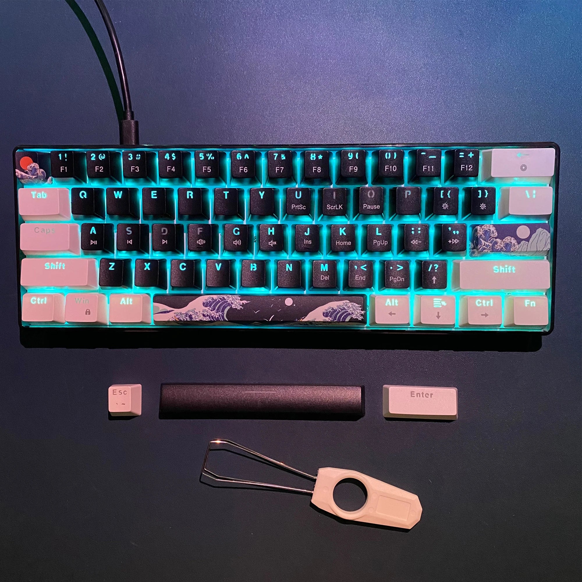 Clavier Mécanique 60% HXSJ – 61 Touches, Précision Directe & Format Ultra-Compact