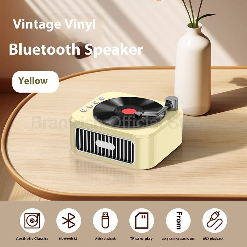Enceinte Bluetooth 5W – Série Vinyl Rétro