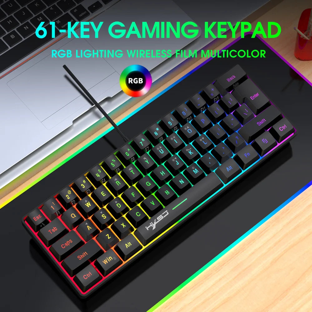 Clavier Gaming 60% Filaire – Ultra-Compact, RGB & Résistant