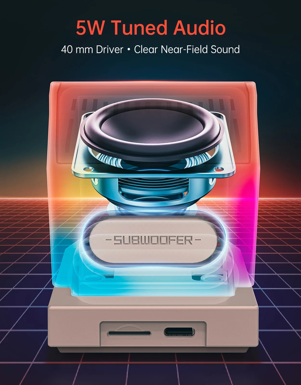 Divoom MiniToo – Enceinte Bluetooth Rétro à Écran Pixel LED