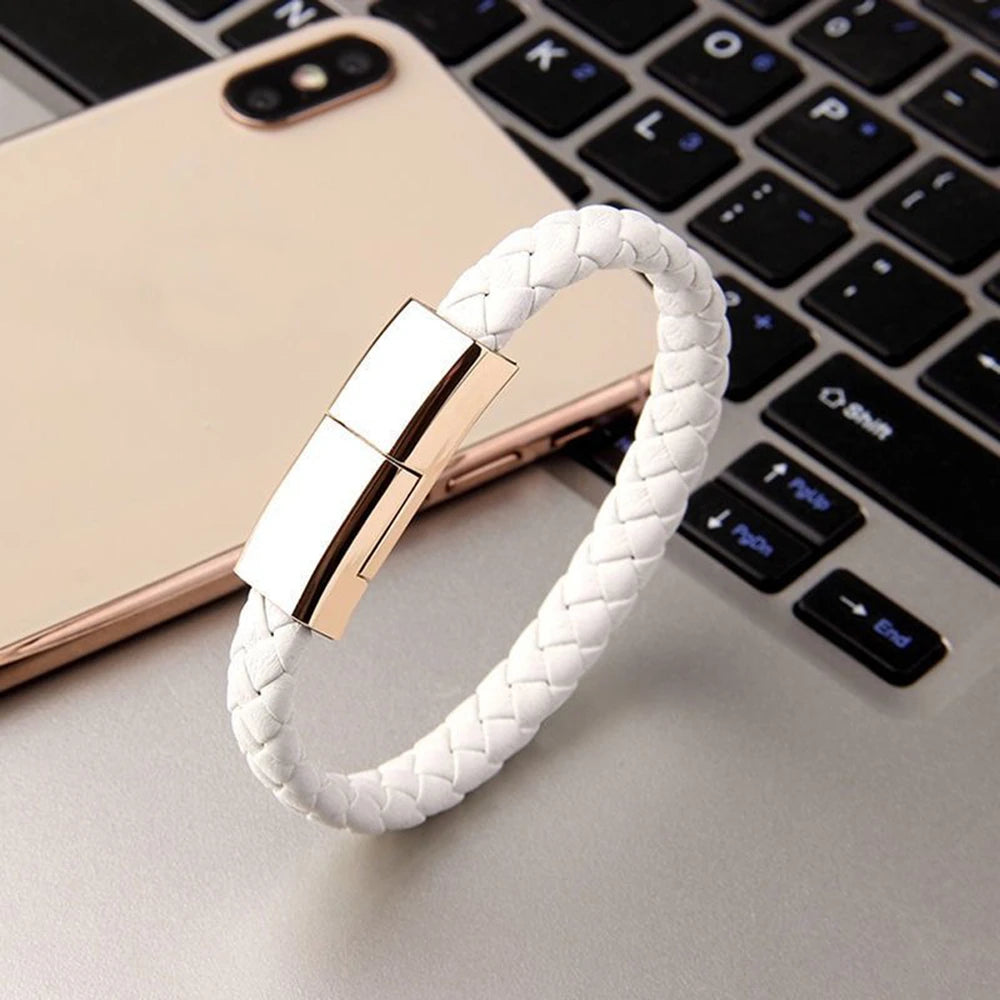 Bracelet Câble USB-C Tressé – Charge Rapide & Données