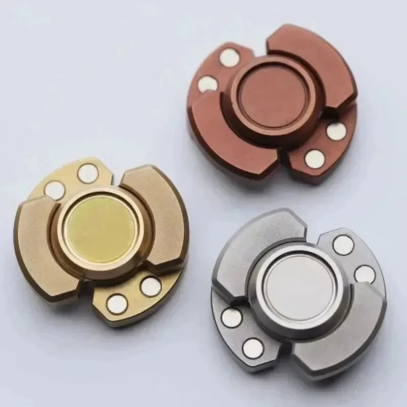 Fidget Spinner Magnétique 3-en-1 en Métal – Accessoire EDC Anti-Stress