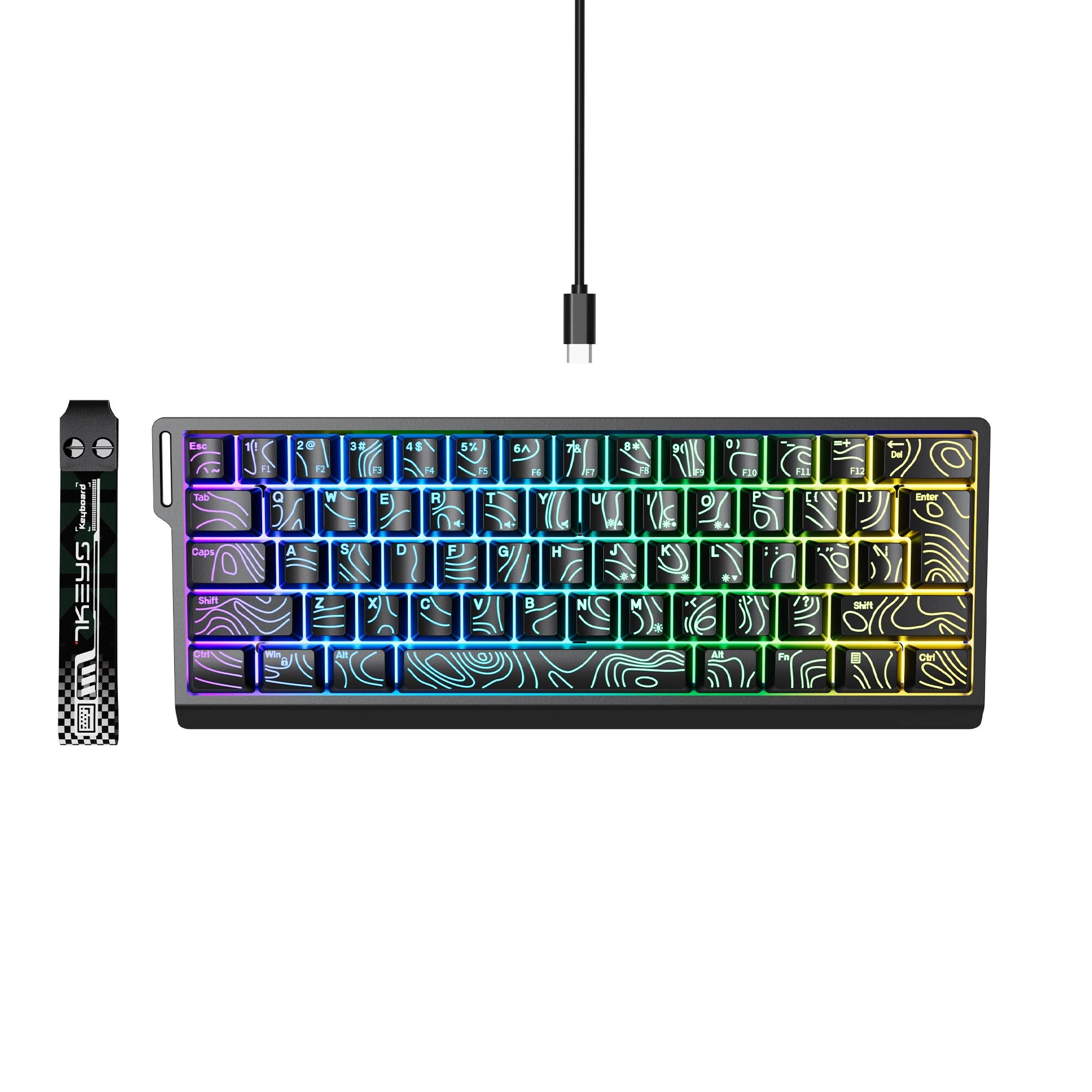 Clavier Compact 60% Filaire – RGB Dynamique & Design Dégradé